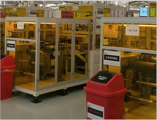 中彩神为维信设计组建的FPC卷对卷塞孔+防焊及文字印刷自动化生产流水线